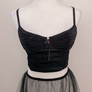 Victoria’s Secret black rouched underwire camisole